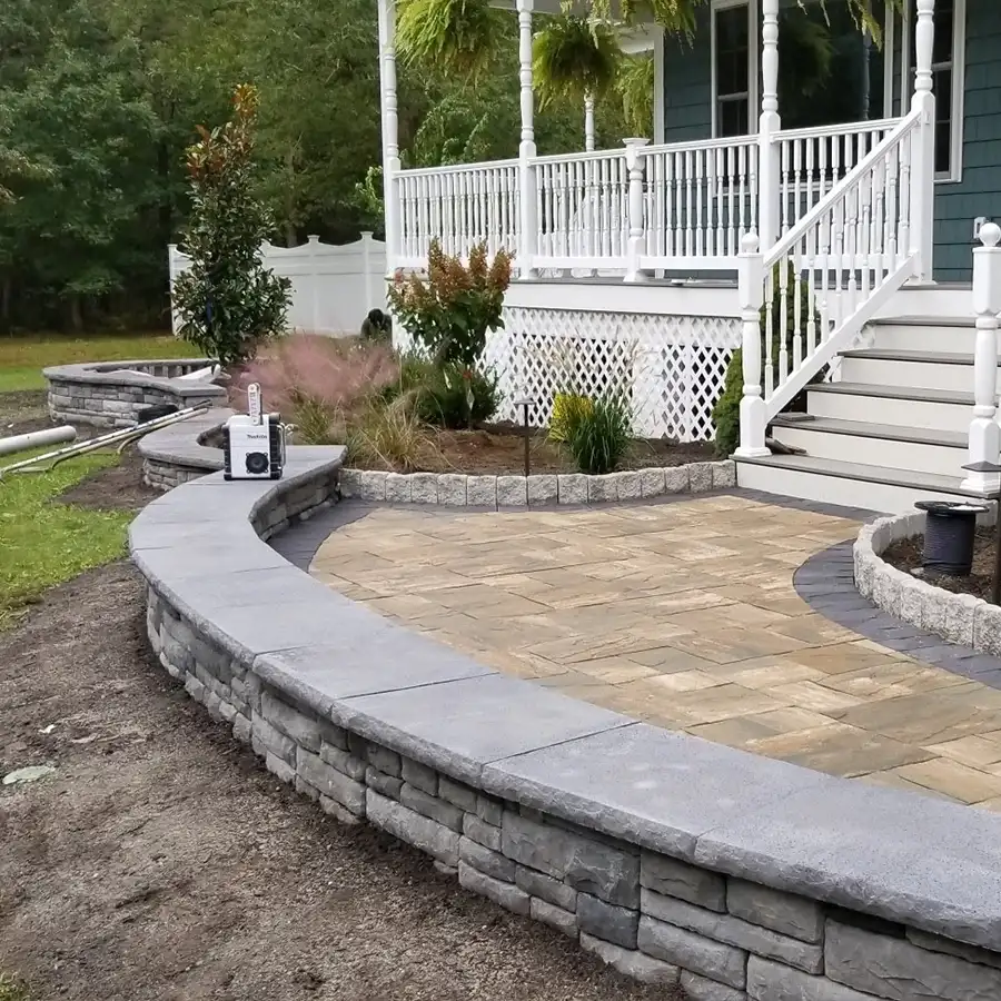 Retaining wall installation